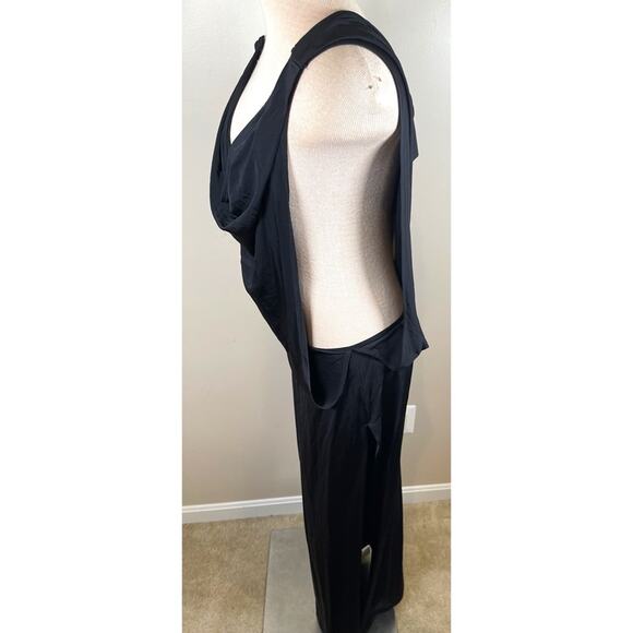 Rat & Boa Josefa Cowl Neck Open Sides Black Maxi Dress Size XL - Picture 6 of 9